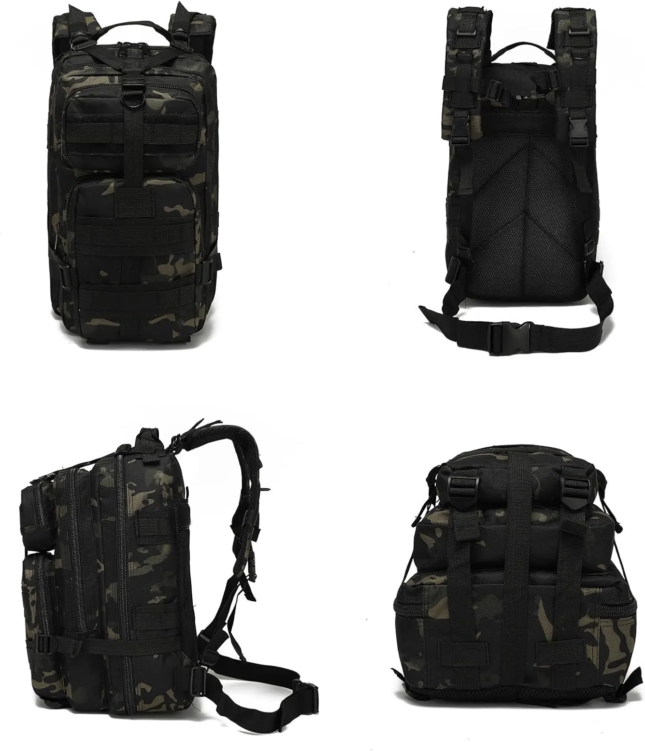 25L Military Tactical Backpack, 3-Day Bug Out Bag Army Camping Rucksack Hiking Backpacks For Men (D)