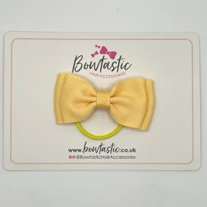 3 Inch Flat Double Bow Thin Elastic - Chamois