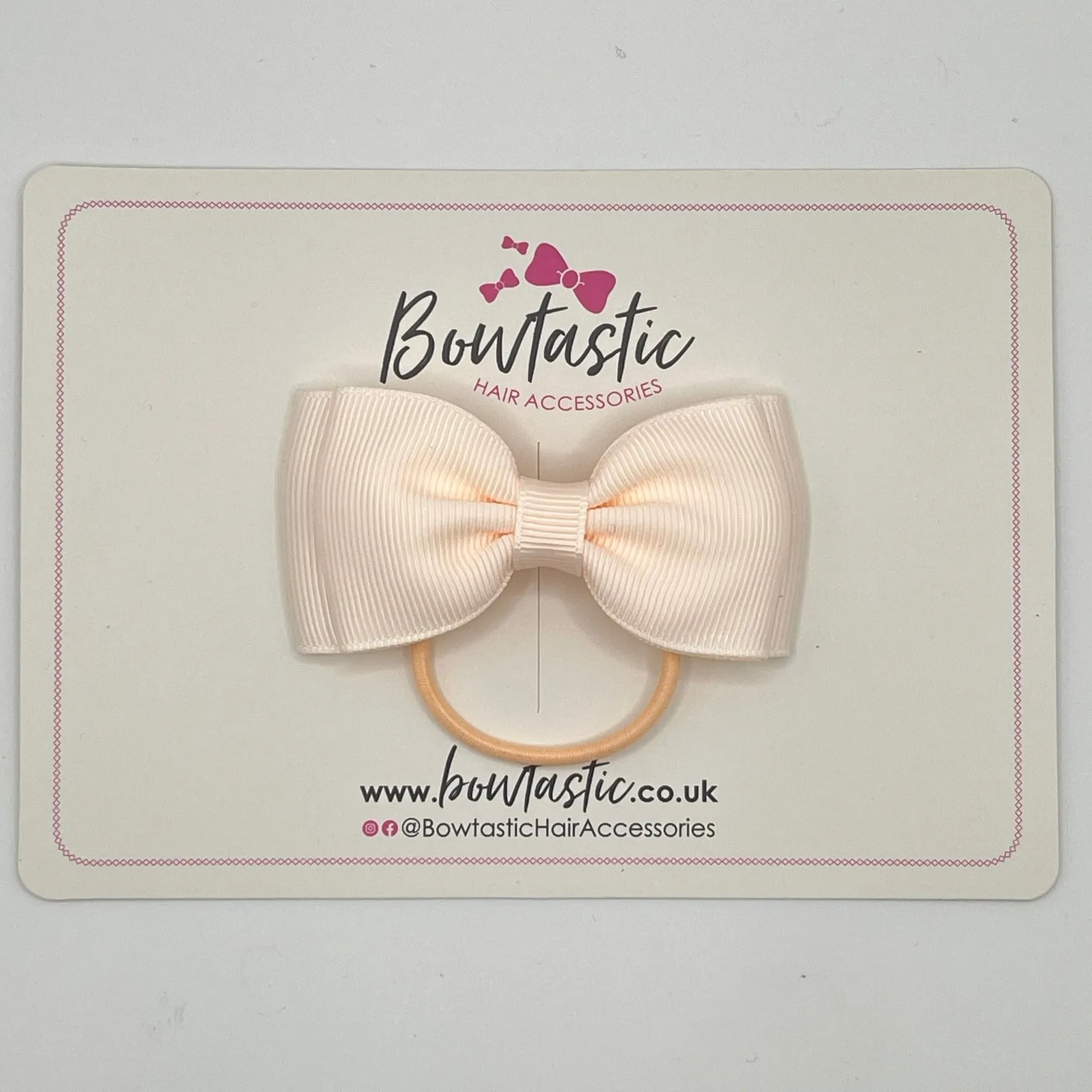 3 Inch Flat Double Bow Thin Elastic - Sideshow Rose