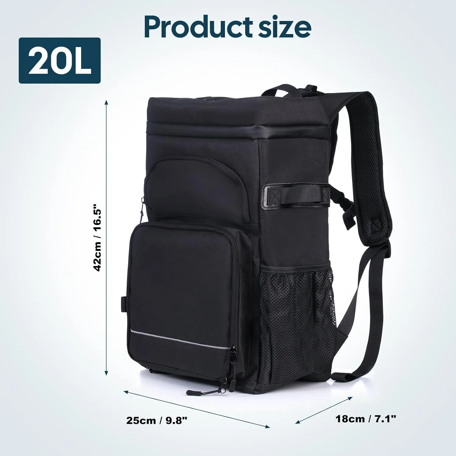 30/42 Cans Cooler Backpack, Waterproof Cooler Bag with Bottle Opener for Picnic, Camping, Beach, Hiking, Travel, and Shopping