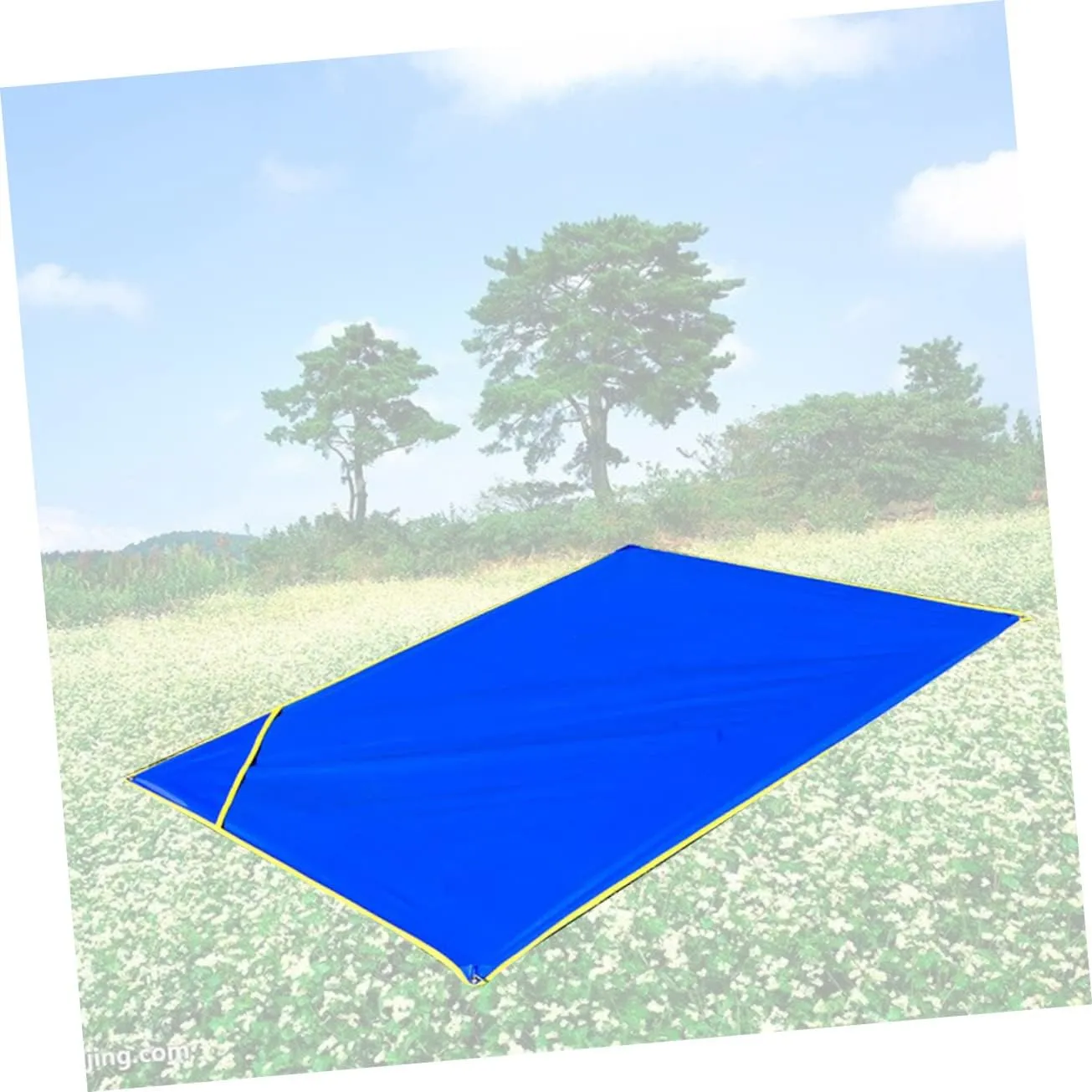 3pcs Picnic Blanket Fabric Ground Tarpaulin Mat Camping Tarps Tent Tarps Outdoor Blanket Sleeping Pad for Camping Blankets Waterproof Foldable Rug Portable Footprint Adults Blue