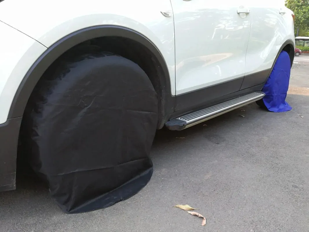 4 Piece Oxford Tire Cover Set For Rvs Sun Protection & Dust Protection 82 X 30 Cm