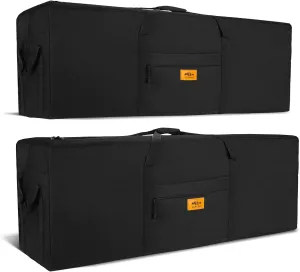 45 inch Foldable Oversized Zipper Duffel Bag, Travel Outdoor Camping Bag, Sports Equipment Storage Bag, Waterproof and Scratch Resistant, Black