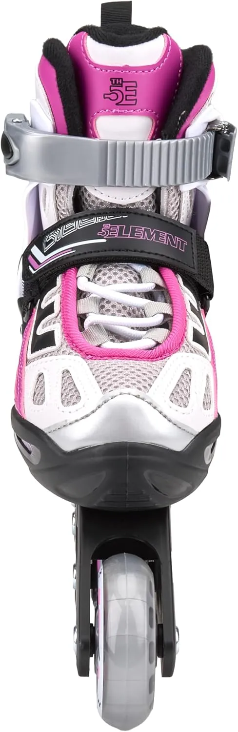 5th Element Kids Adjustable Inline Skates for Boys and Girls with Ankle Support Roller Skates-Includes Skate Bag
