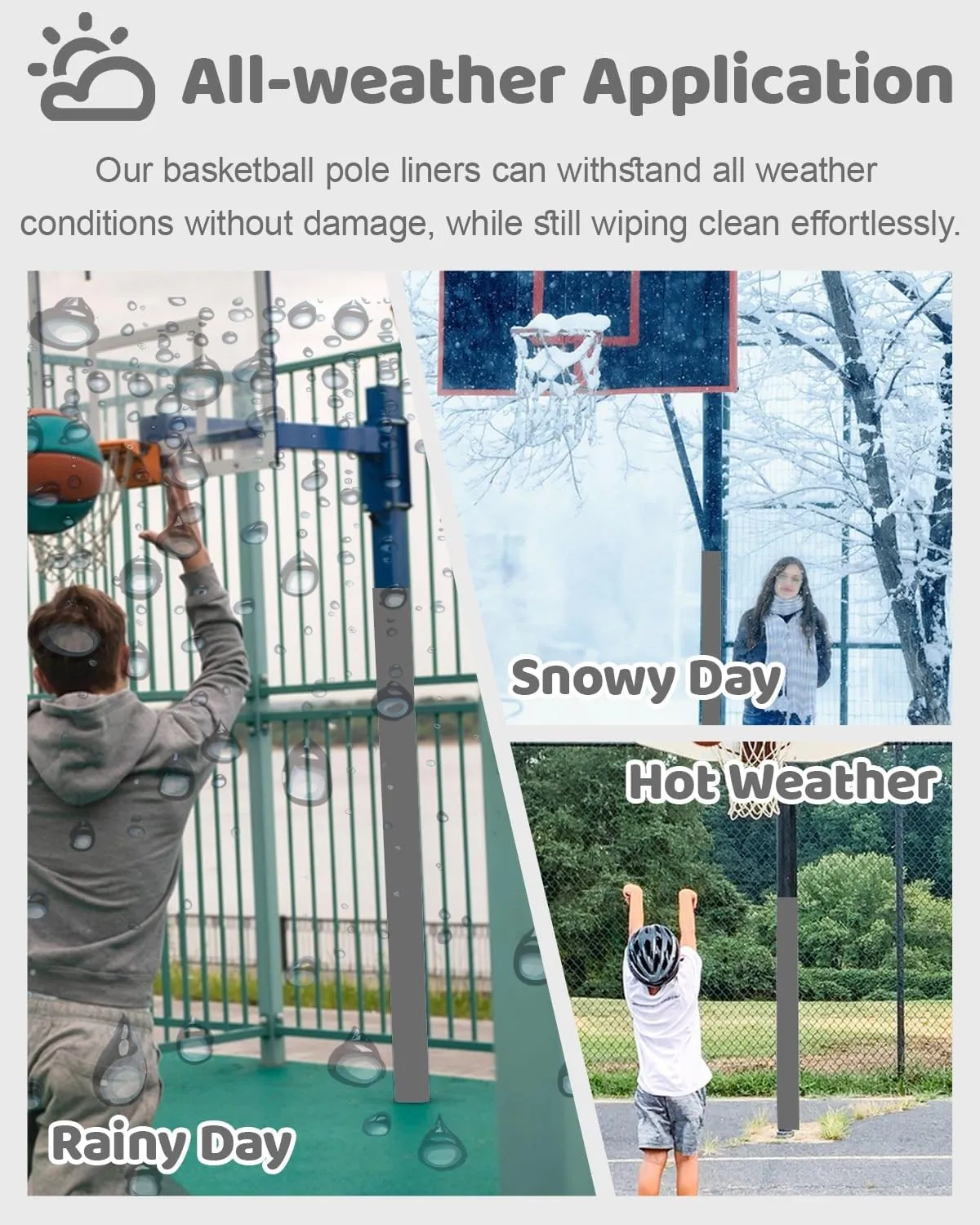6 Ft Basketball Hoop Pad for Basement Playground Post, Outside Poles Cover Goalrilla Pole Padding Custom, Carport Collision Pole Accessories(Red,Dia 6.5inch(0.54ft))