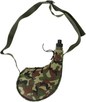 800ml Outdoor Military Canteen Water Bottle with Belt and Cover Tactical Camo Water Bottle Pouch Bag for Camping,Hiking,Climbing,27 OZ