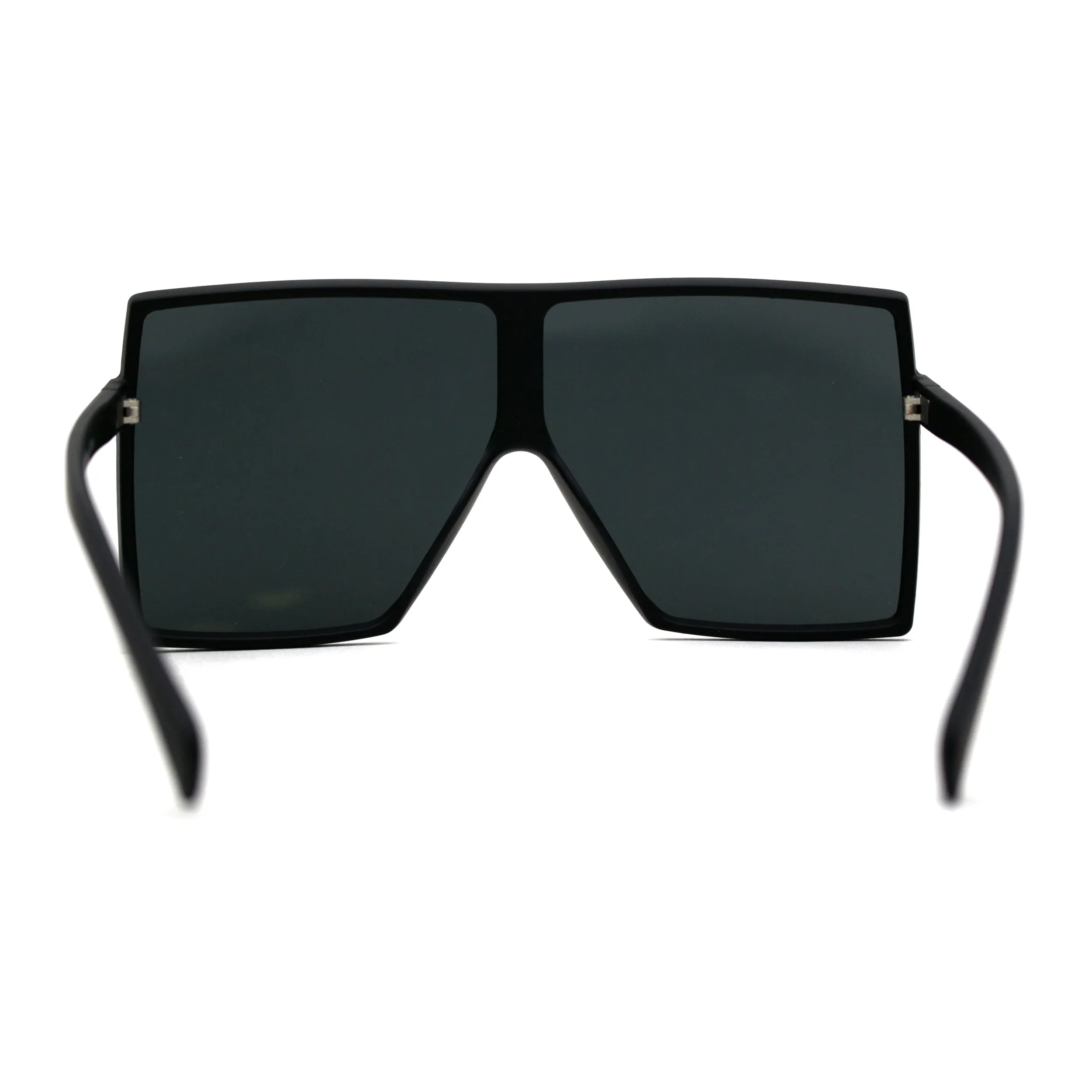 80s Squared Rectangular Thin Plastic Oversize Sunglasses