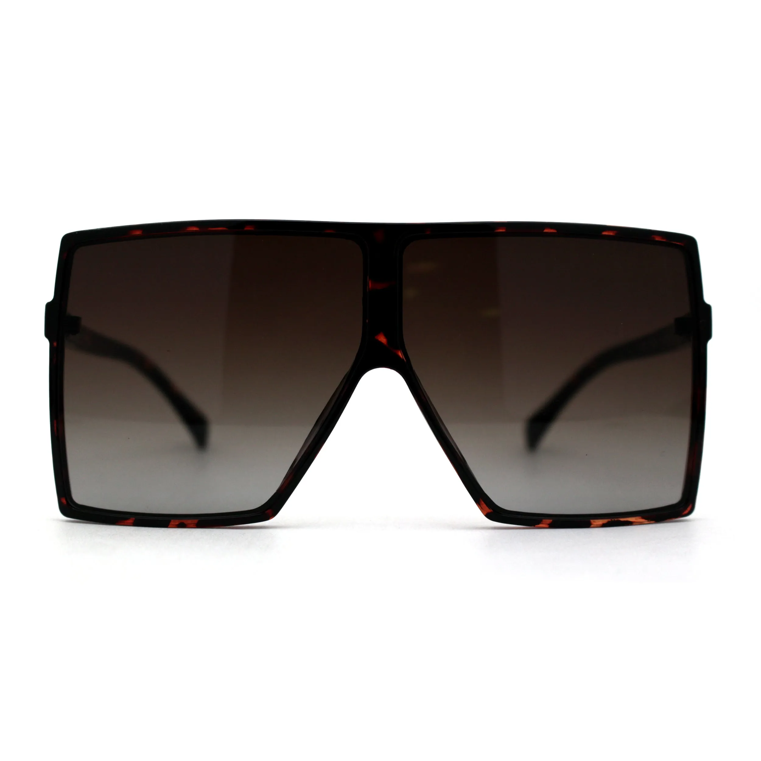 80s Squared Rectangular Thin Plastic Oversize Sunglasses