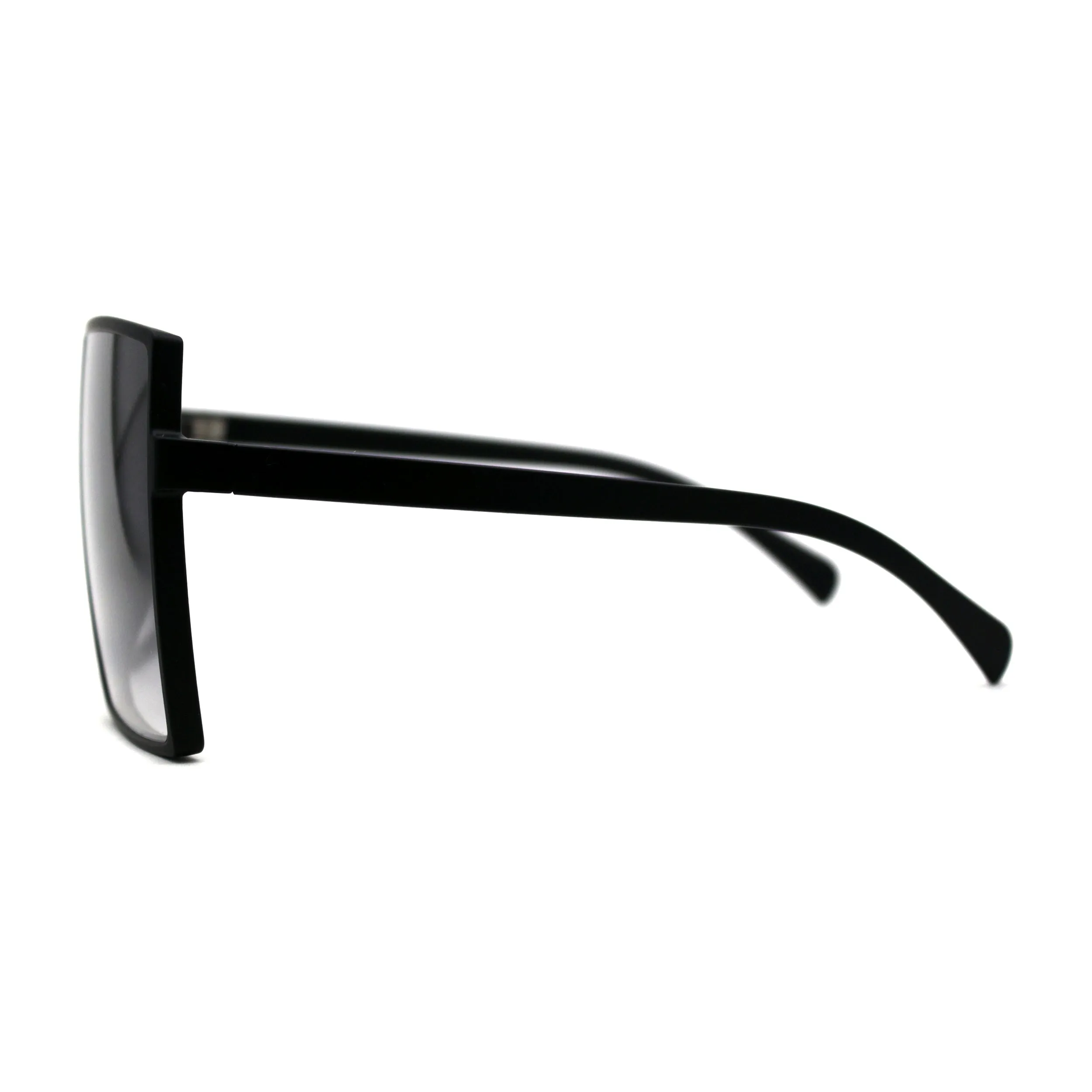 80s Squared Rectangular Thin Plastic Oversize Sunglasses