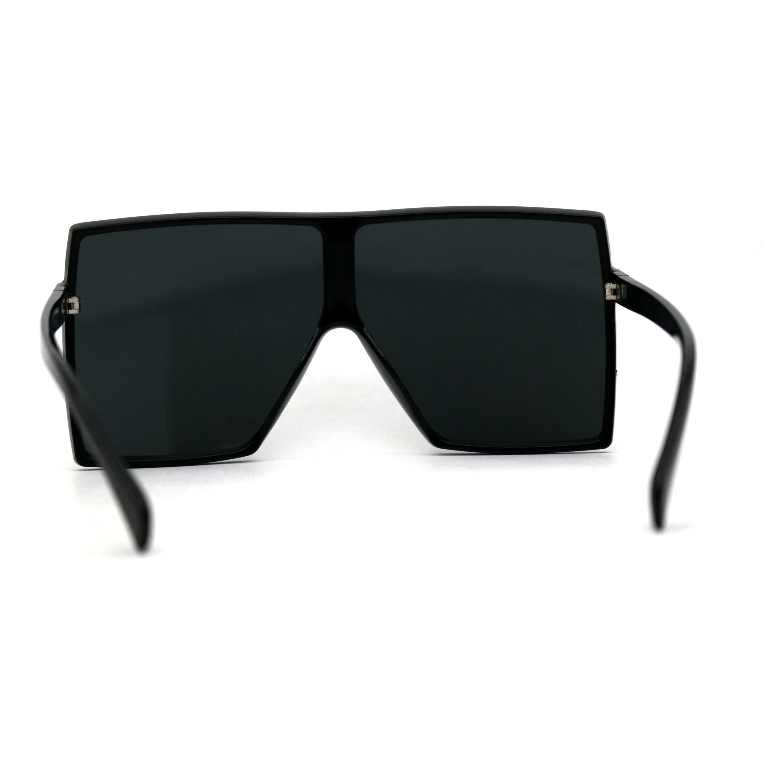 80s Squared Rectangular Thin Plastic Oversize Sunglasses
