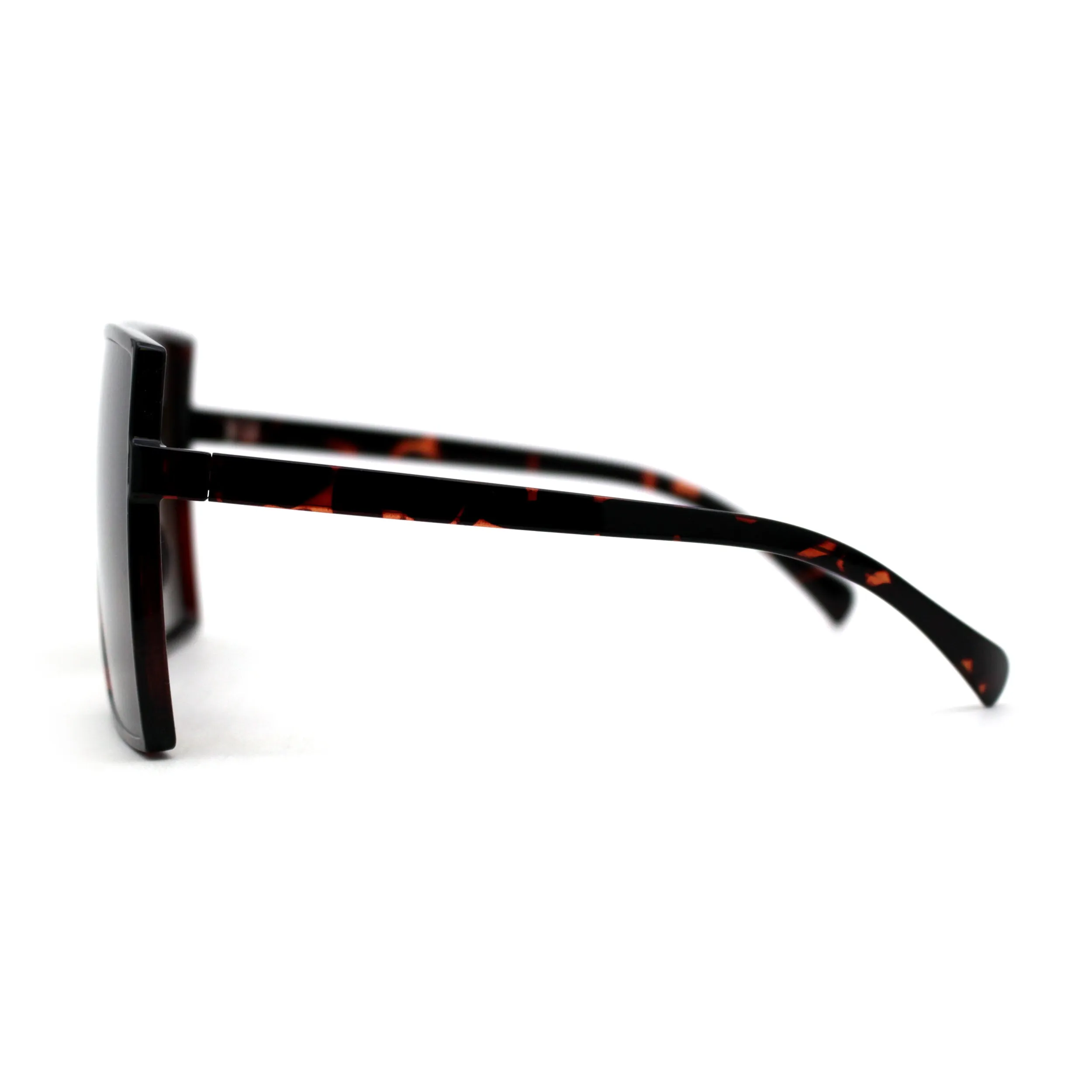 80s Squared Rectangular Thin Plastic Oversize Sunglasses
