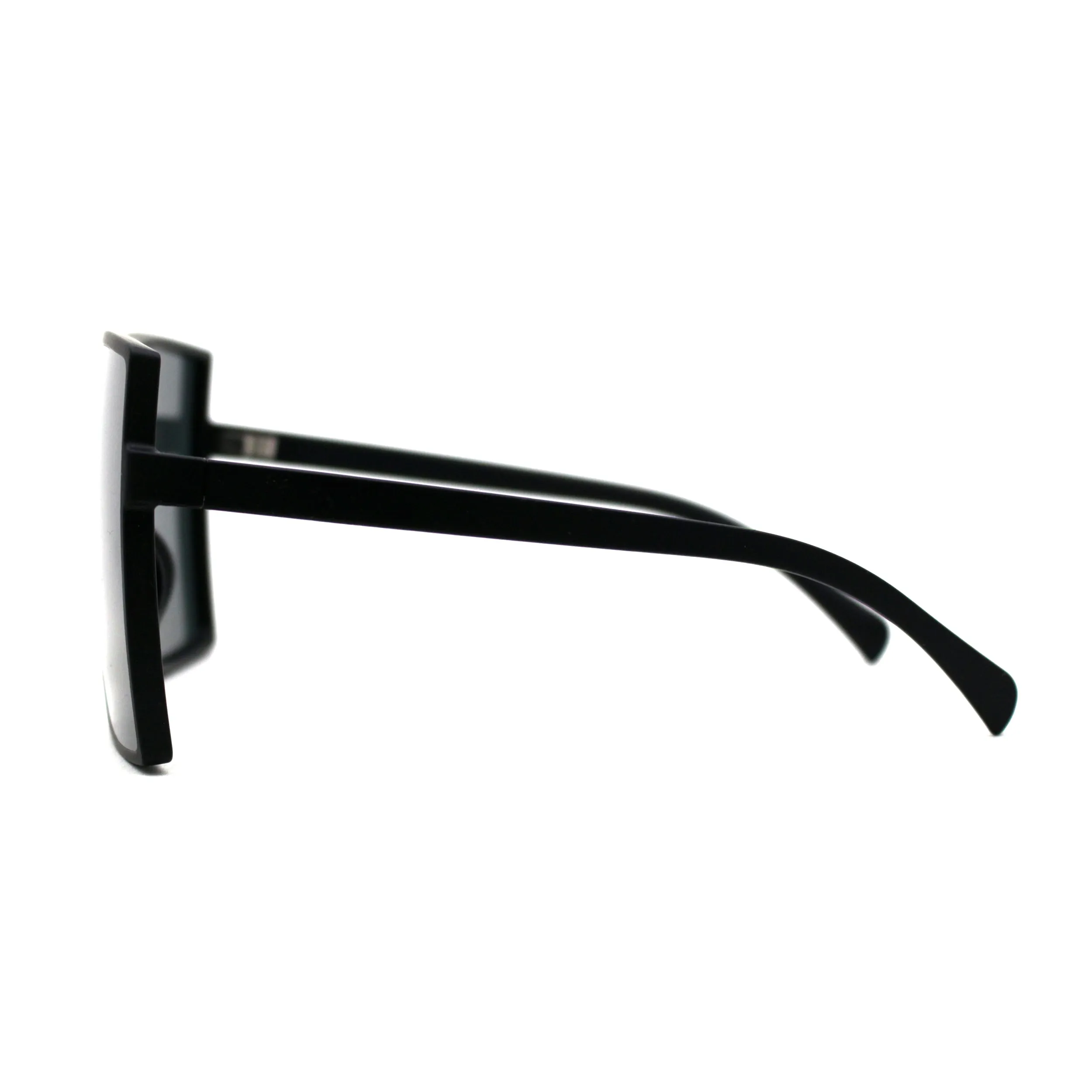 80s Squared Rectangular Thin Plastic Oversize Sunglasses