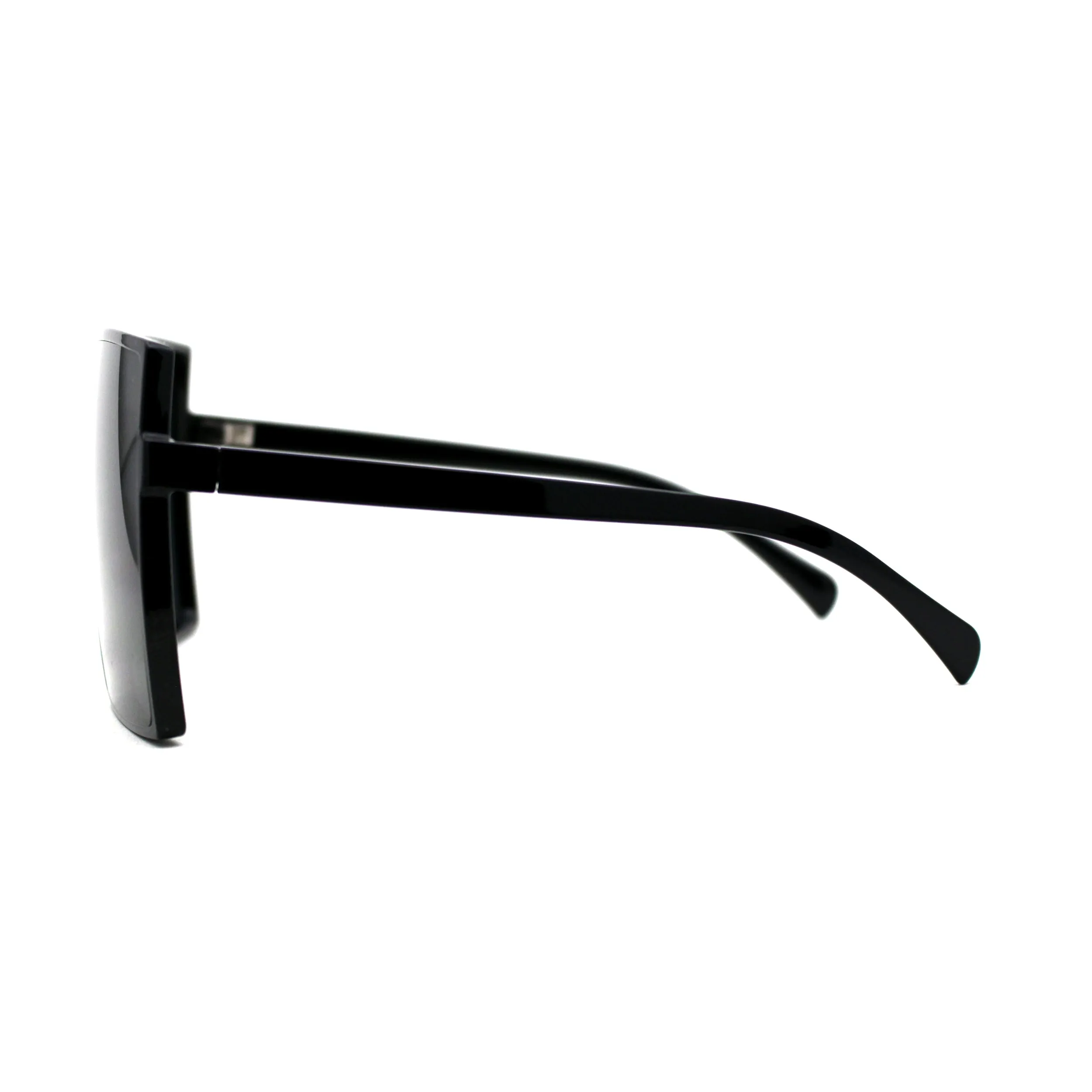 80s Squared Rectangular Thin Plastic Oversize Sunglasses