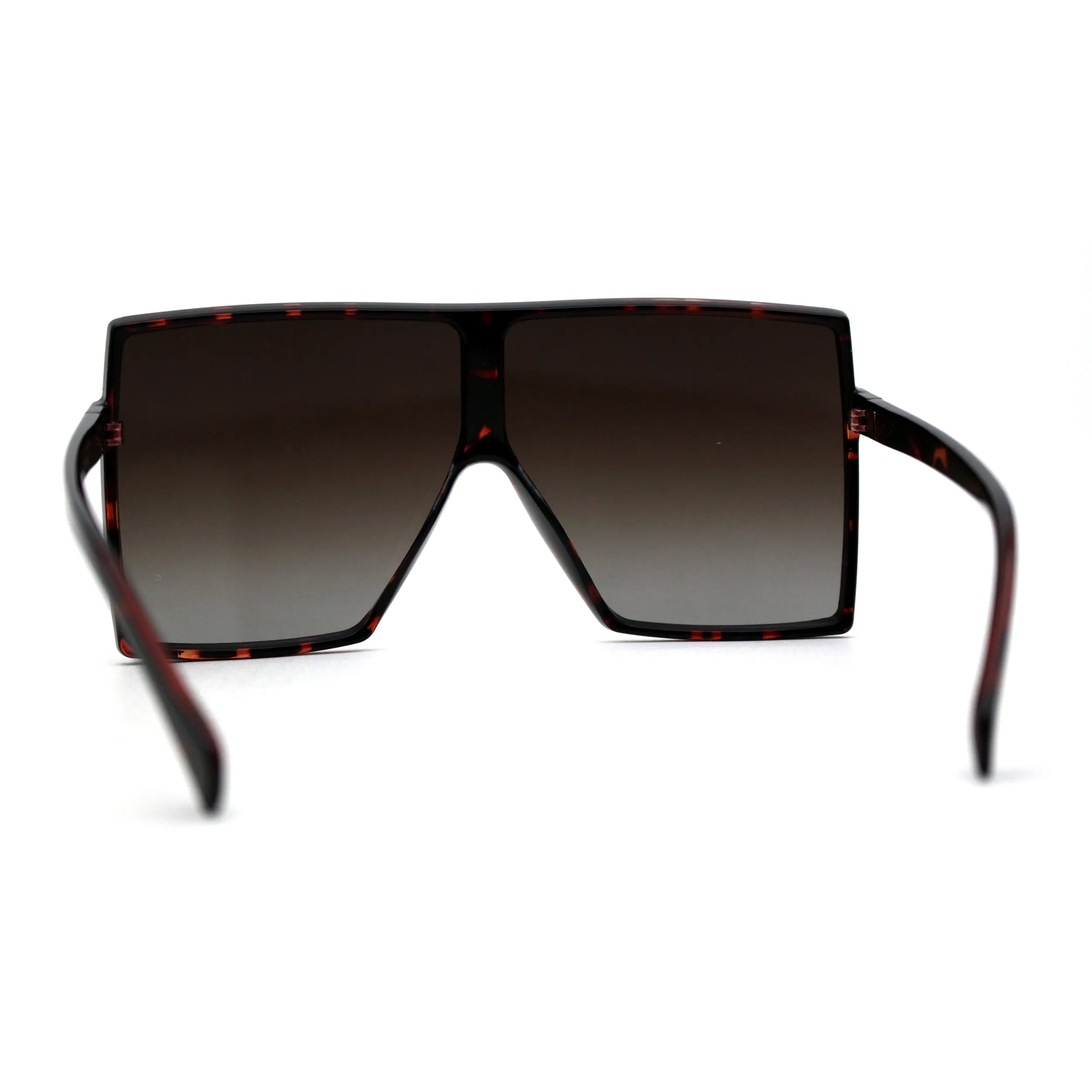 80s Squared Rectangular Thin Plastic Oversize Sunglasses