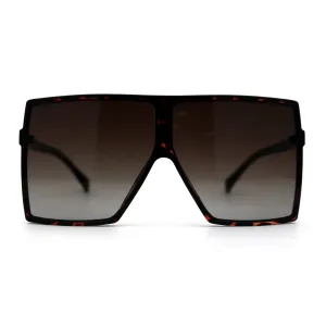 80s Squared Rectangular Thin Plastic Oversize Sunglasses