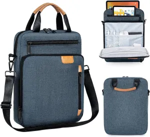 9-11 Inch Tablet Sleeve Bag,Padded Protective Travel Carrying Case for iPad Pro M4 11", iPad Air M2 5/4th 10.9", Air 3th 10.5", iPad 10th 10.9", 9/8/7th 10.2", Samsung Galaxy Tab A9 /A8/A7/S8/S7, Blue
