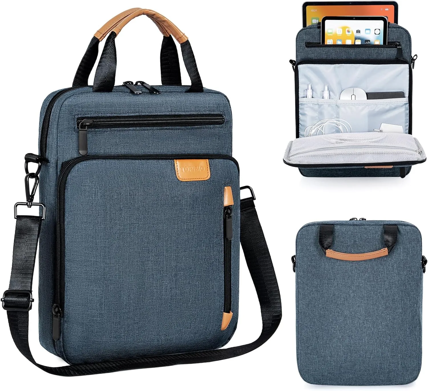 9-11 Inch Tablet Sleeve Bag,Padded Protective Travel Carrying Case for iPad Pro M4 11", iPad Air M2 5/4th 10.9", Air 3th 10.5", iPad 10th 10.9", 9/8/7th 10.2", Samsung Galaxy Tab A9 /A8/A7/S8/S7, Blue