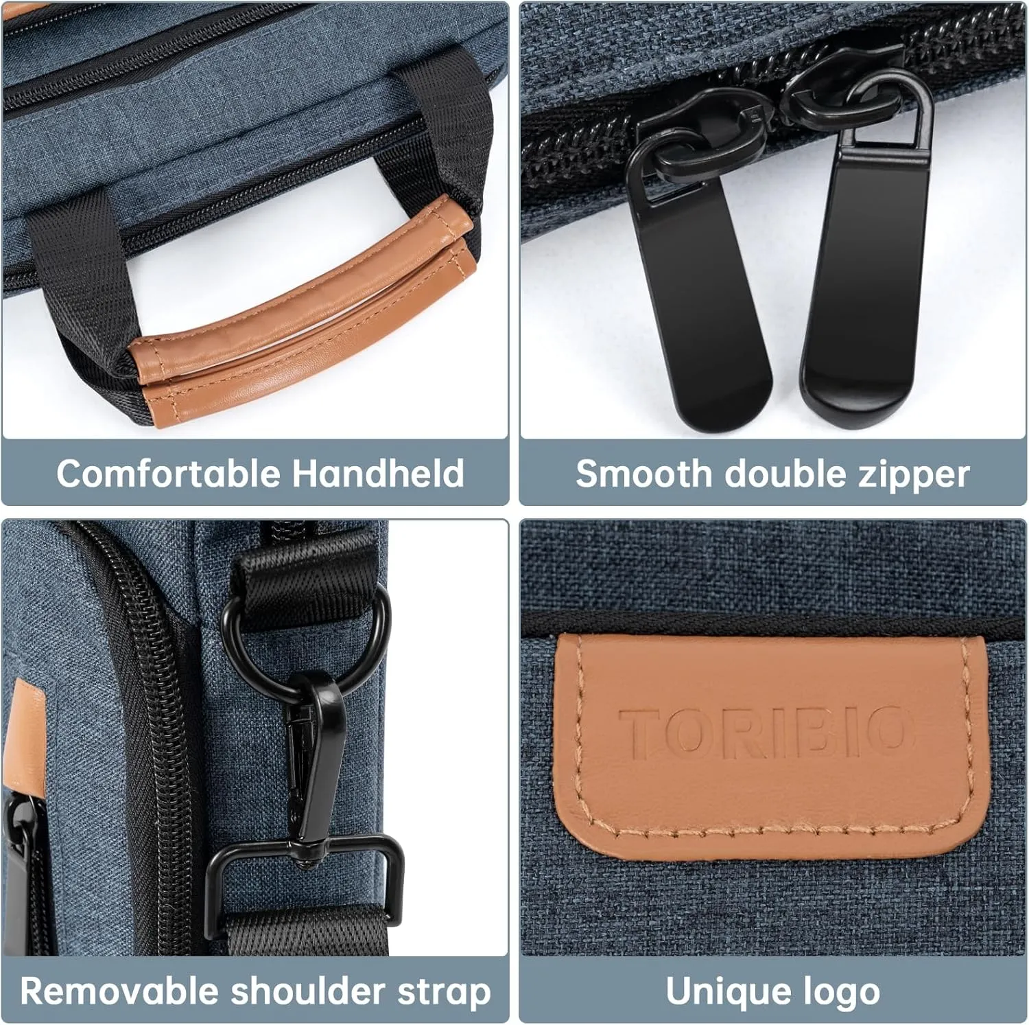 9-11 Inch Tablet Sleeve Bag,Padded Protective Travel Carrying Case for iPad Pro M4 11", iPad Air M2 5/4th 10.9", Air 3th 10.5", iPad 10th 10.9", 9/8/7th 10.2", Samsung Galaxy Tab A9 /A8/A7/S8/S7, Blue