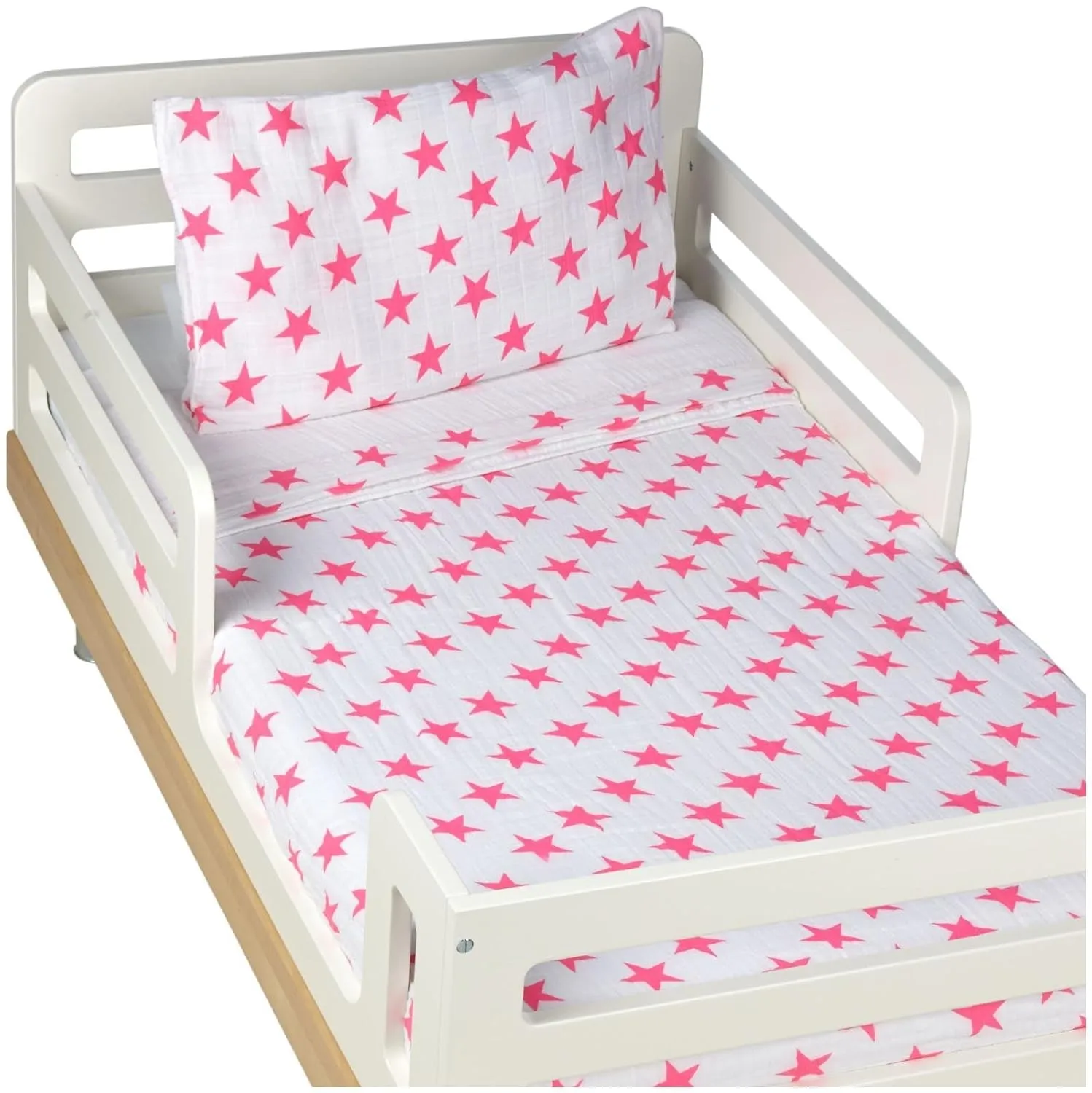 aden   anais Classic Toddler Bed in a Bag - Fluro Pink Kids Bedding Sets: Toddler Bedding, 4 Piece Set
