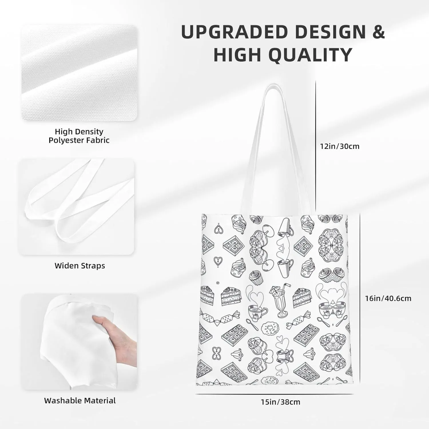 African National Patterns Print Foldable Tote Bag For Women Large Tote Shoulder Handbag Reusable Grocery Bags