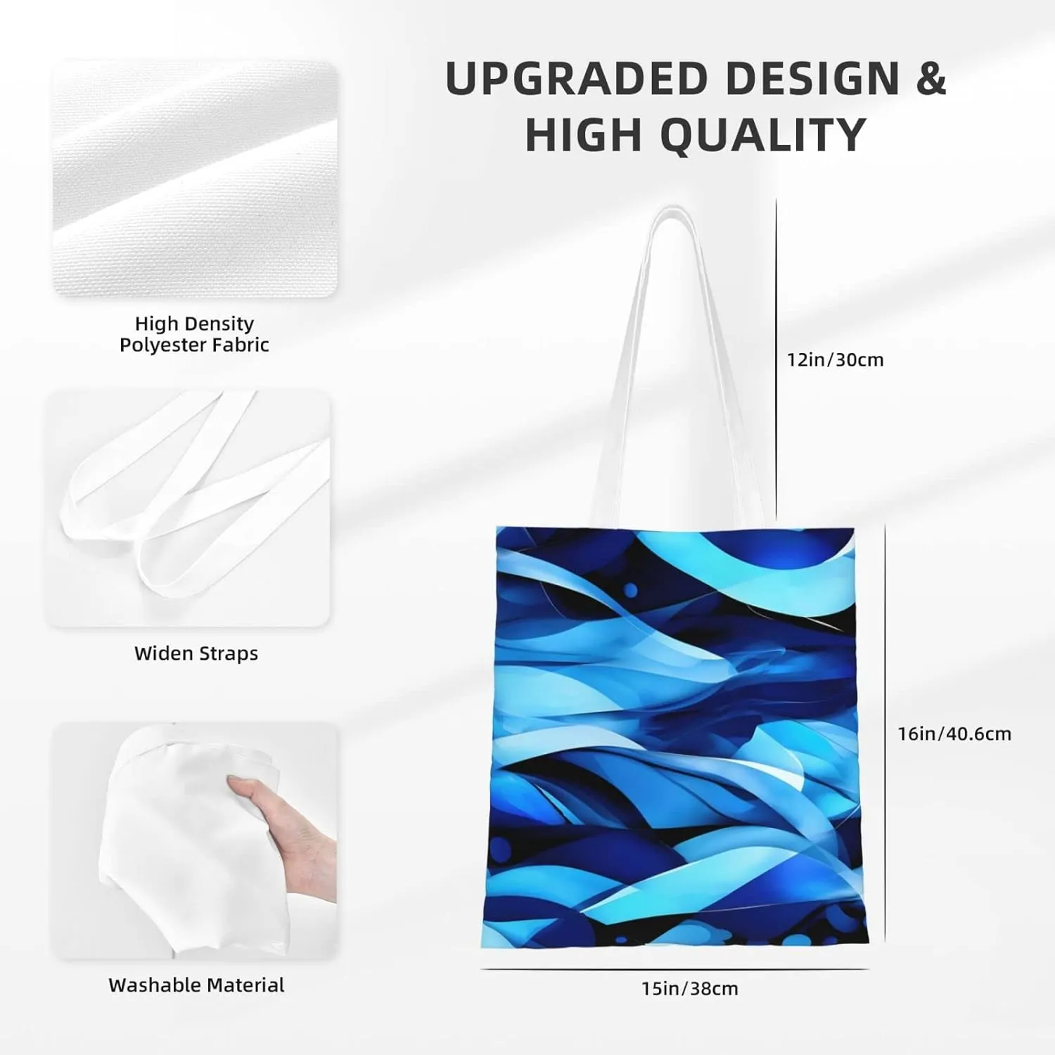 African Textile Patchwork Print Foldable Tote Bag For Women Large Tote Shoulder Handbag Reusable Grocery Bags