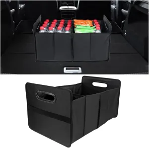 AICEL Car Trunk Organizer, Multifunctional Collapsible Car Storage Bag, Portable Foldable Auto Sturdy Cargo Storage Box with Muti-Compartments, Non Slip Waterproof Bottom Universal for SUV Truck Van