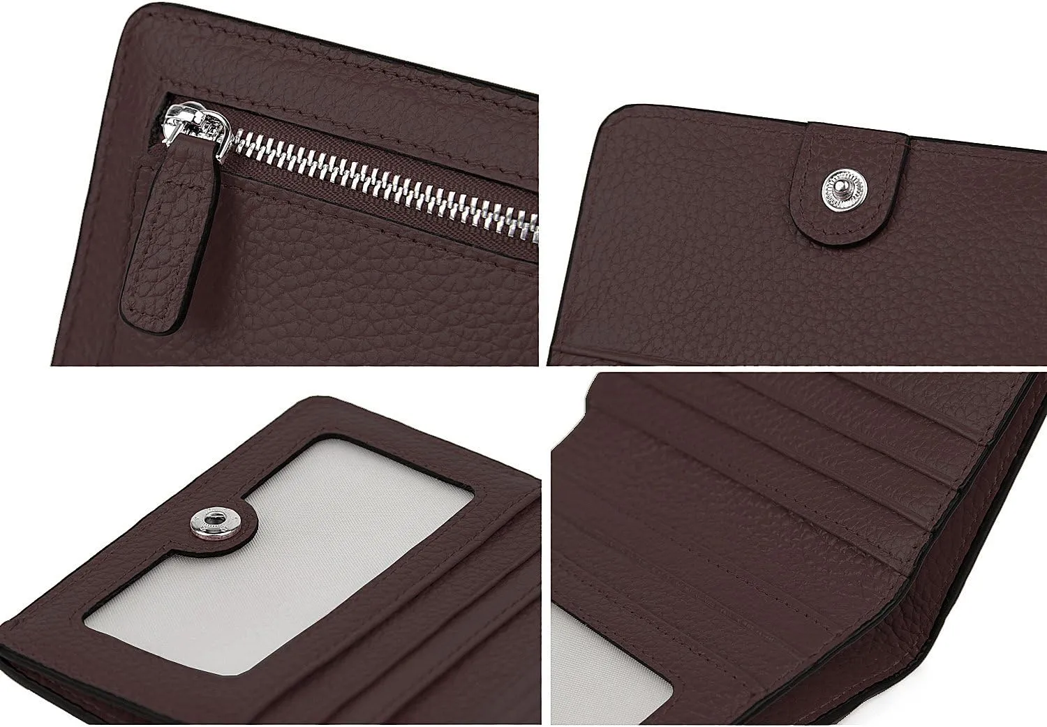 AINIMOER Small Leather Wallet for Women, Ladies Credit Card Holder RFID Blocking Women's Mini Bifold Pocket Purse
