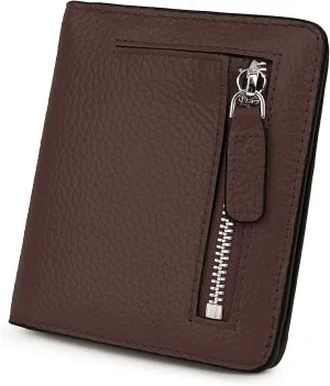 AINIMOER Small Leather Wallet for Women, Ladies Credit Card Holder RFID Blocking Women's Mini Bifold Pocket Purse