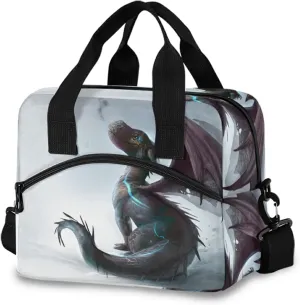 ALAZA Cute Dragon The Snow Insulated Lunch Box Reusable Cooler Bags with Shoulder Strap for Women Men Adults, 19-Can (12.5L)