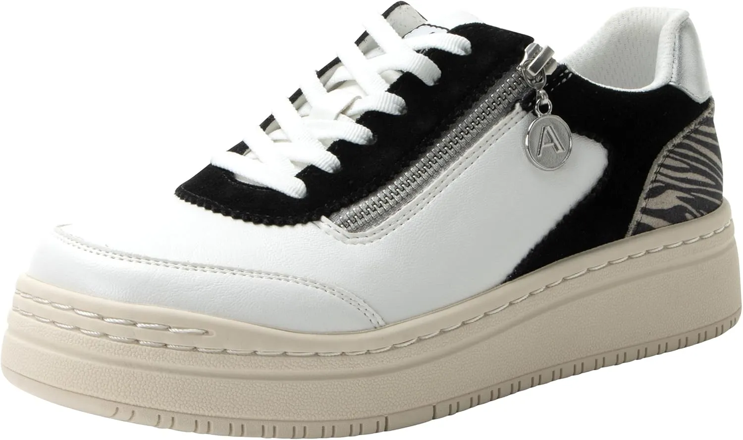 Alegria Women's Averie Zipper Platform Tennis Shoes