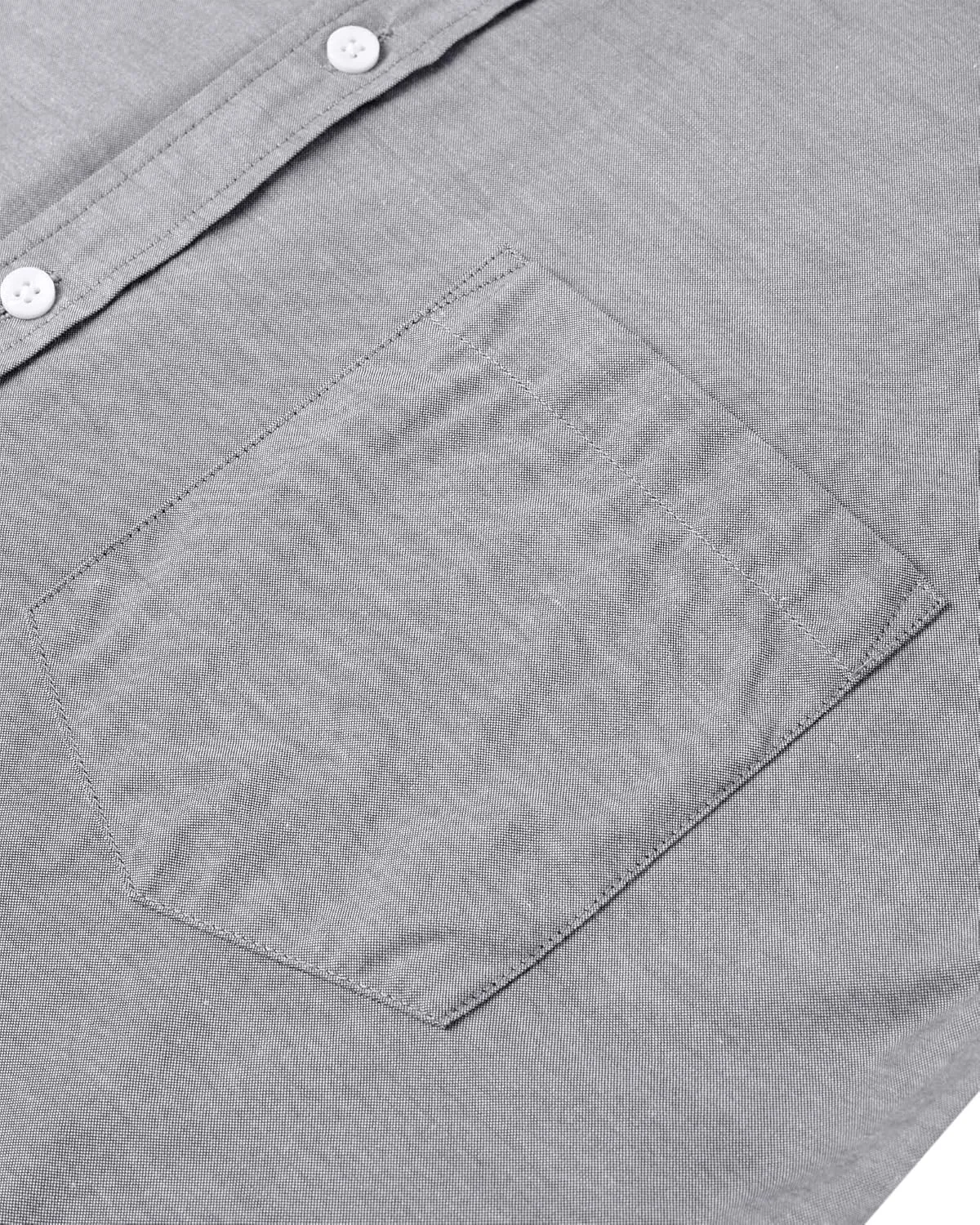 Alimens & Gentle Men's Short Sleeve Oxford Shirt Regular Fit Button Down Collar Shirts with Pocket