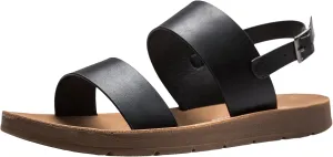 Alpine Swiss Beth Womens Sandals | Flat Two Strap Buckle Summer Shoes | Comfortable Everyday Footbed Slides | Casual Slip On Sandals for Women