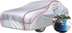 Anti-Hail Car Cover for Volkswagen Touran 2015-2024, Waterproof All Weather Full car Cover, Multifunctional-Layer Thickened Cotton Automobiles for Rain Snow Sun Hail(Silver)