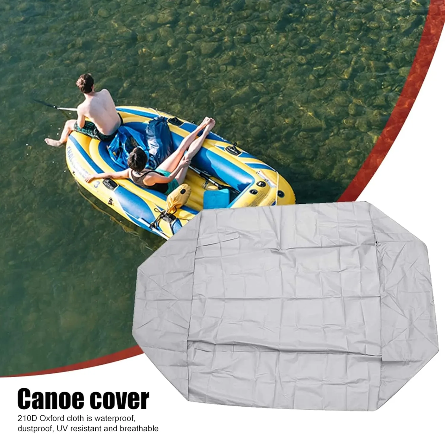 ANZAGA Boat Cover, 210D Waterproof Fade-Resistant UV Proof