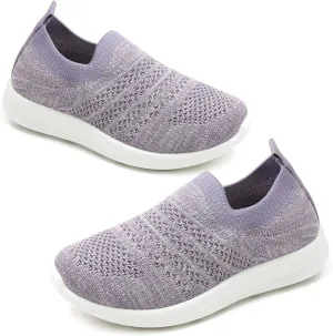 Apawwa Boys Girls Sneakers Kids Lightweight Slip On Running Shoes Pink/Blue/Navy/Black Walking Shoes Breathable Tennis Shoes for Toddler/Little Kids/Big Kids