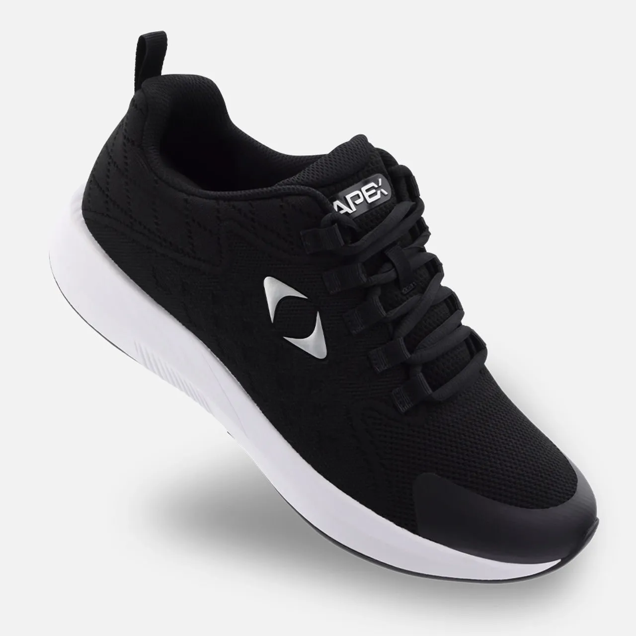 Apexfoot Men's Performance Athletic Sneaker V - Black - Wide (2E)