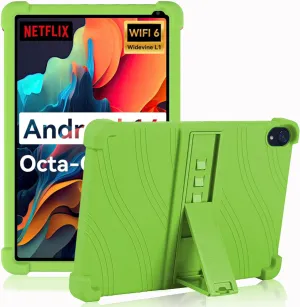 ATOOZ for Urao C107 Tablet Case 10.1 inch,Soft Silicone Kids Case for Urao 10.1 inch Tablet 2025 with Stand (Green)