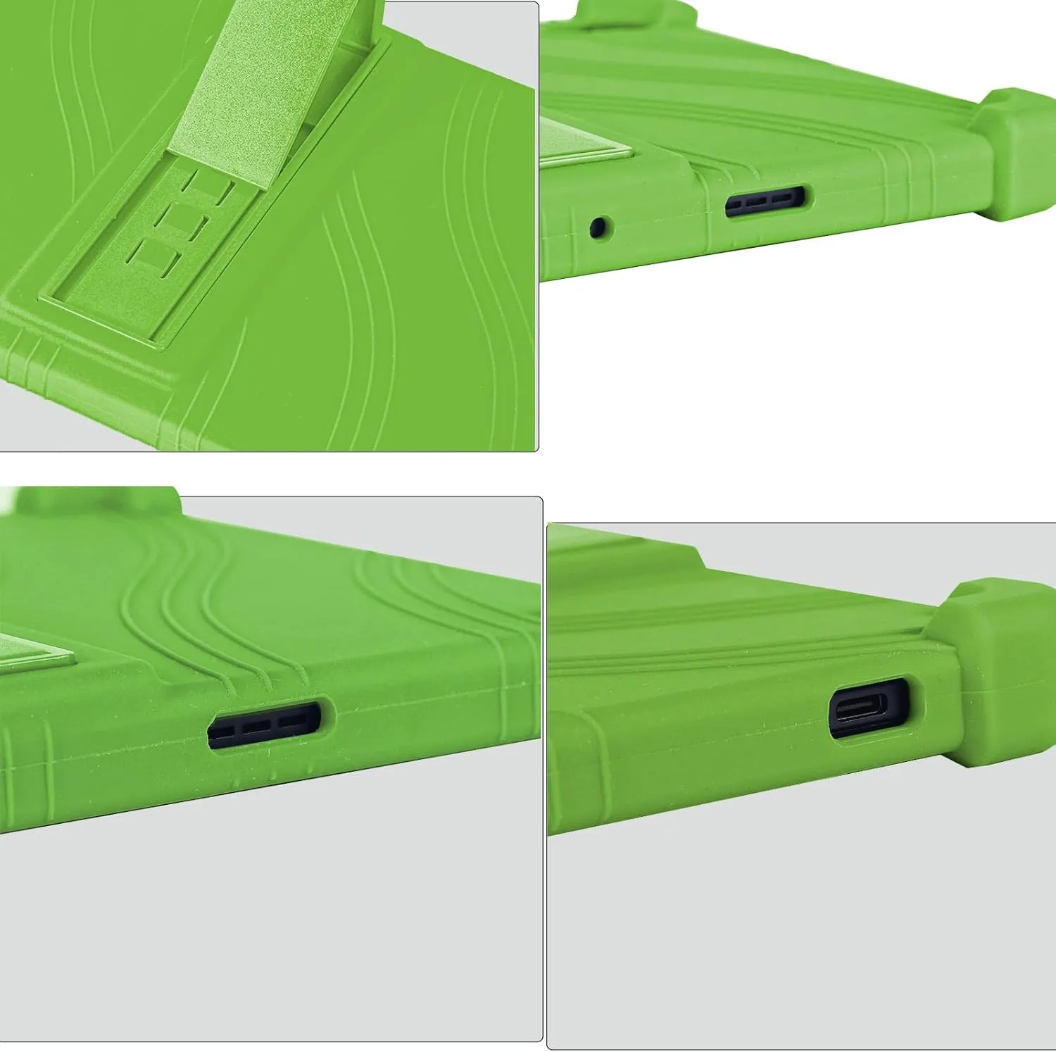 ATOOZ for Urao C107 Tablet Case 10.1 inch,Soft Silicone Kids Case for Urao 10.1 inch Tablet 2025 with Stand (Green)