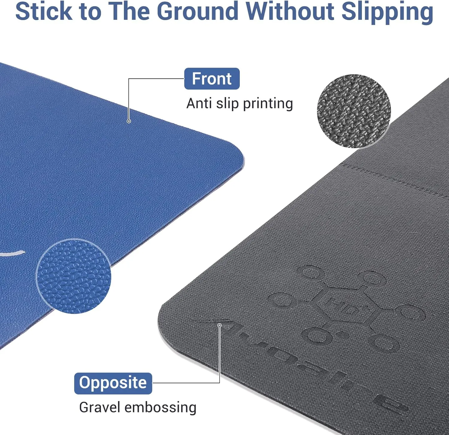Avoalre Travel Yoga Mat Packable - Super Non Slip Foldable Fitness & Exercise Mat - Folding Lightweight Hot Yoga Mat with Carry Bag for Pilates & Floor Home Workouts (72"L x 24" & 32''W x 3mm Thick)