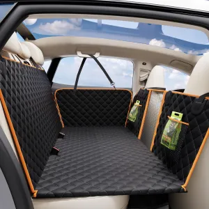 Back Seat Extender for Dogs,Holds 420lbs,Waterproof Dog Car Seat Cover for Back Seat with Hard Bottom,2025 Upgraded Material Dog Hammock for Car,Easy to Use and Clean