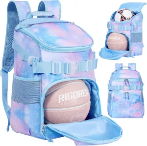 Basketball Backpack for Men Women Basketball Soccer Bag with Ball Compartment Shoes Bag Sports Gym Backpack