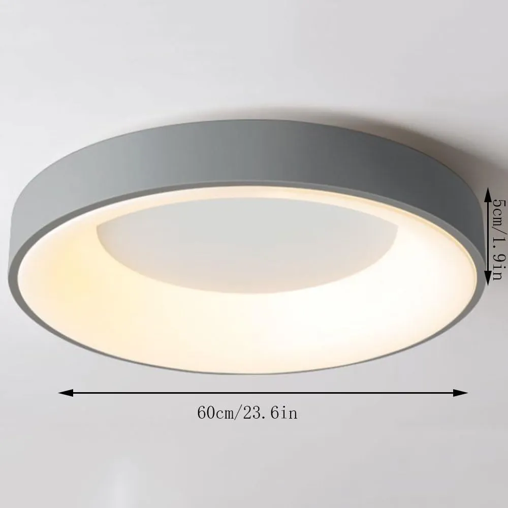 Bedroom Ceiling Lamp Led Ultra -Thin Flat Ceiling Lighting Nordic Modern Living Room round Close to Ceiling Light Fixtures Minimalist Dining Room Master Bedroom Lamps for Office Hallway/Whit