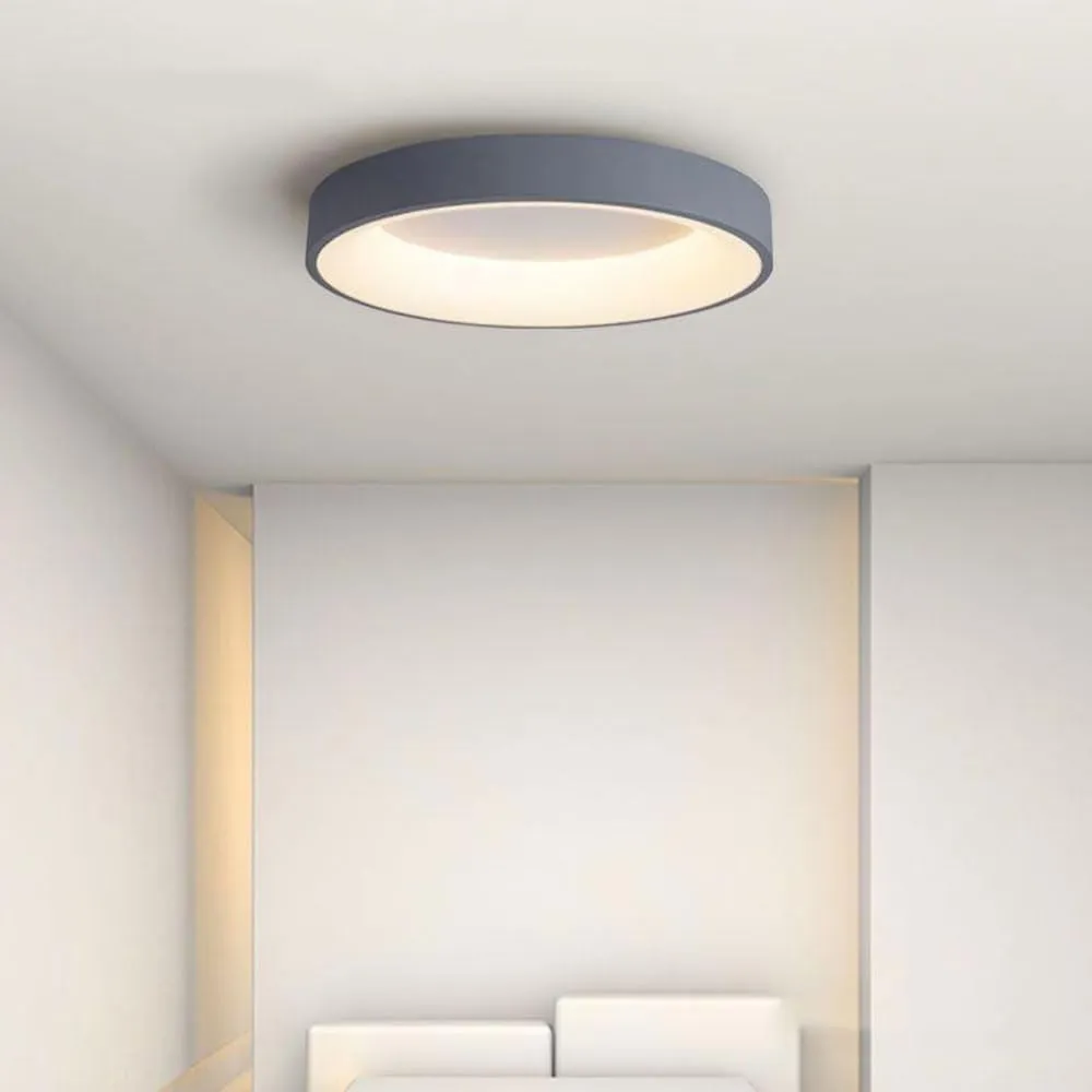 Bedroom Ceiling Lamp Led Ultra -Thin Flat Ceiling Lighting Nordic Modern Living Room round Close to Ceiling Light Fixtures Minimalist Dining Room Master Bedroom Lamps for Office Hallway/Whit