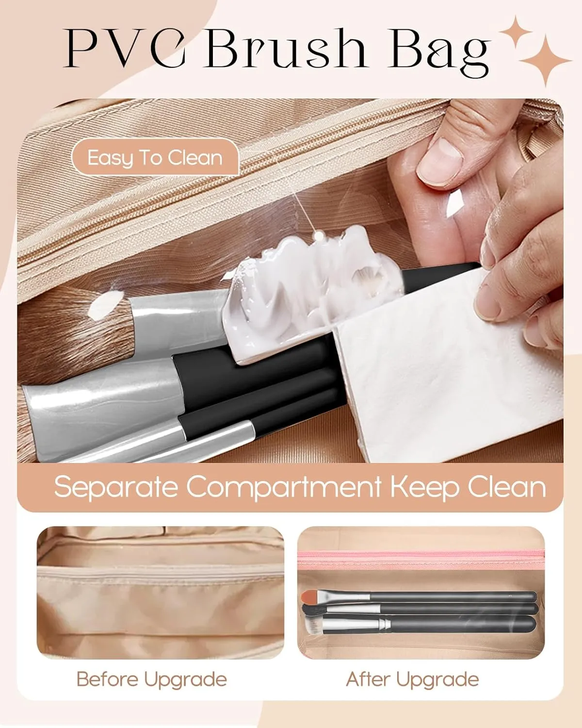 Bistup Makeup Bag Travel Cosmetic Bag Toiletry Make Up Bags Cute Women Large Capacity Big Medium Leather Strawberry Portable Teen Girls Teenage Kawaii Foldable Expandable Compact Open Flat Zip