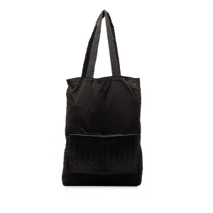 Black Bottega Veneta Intrecciato and Nylon Foldable Tote