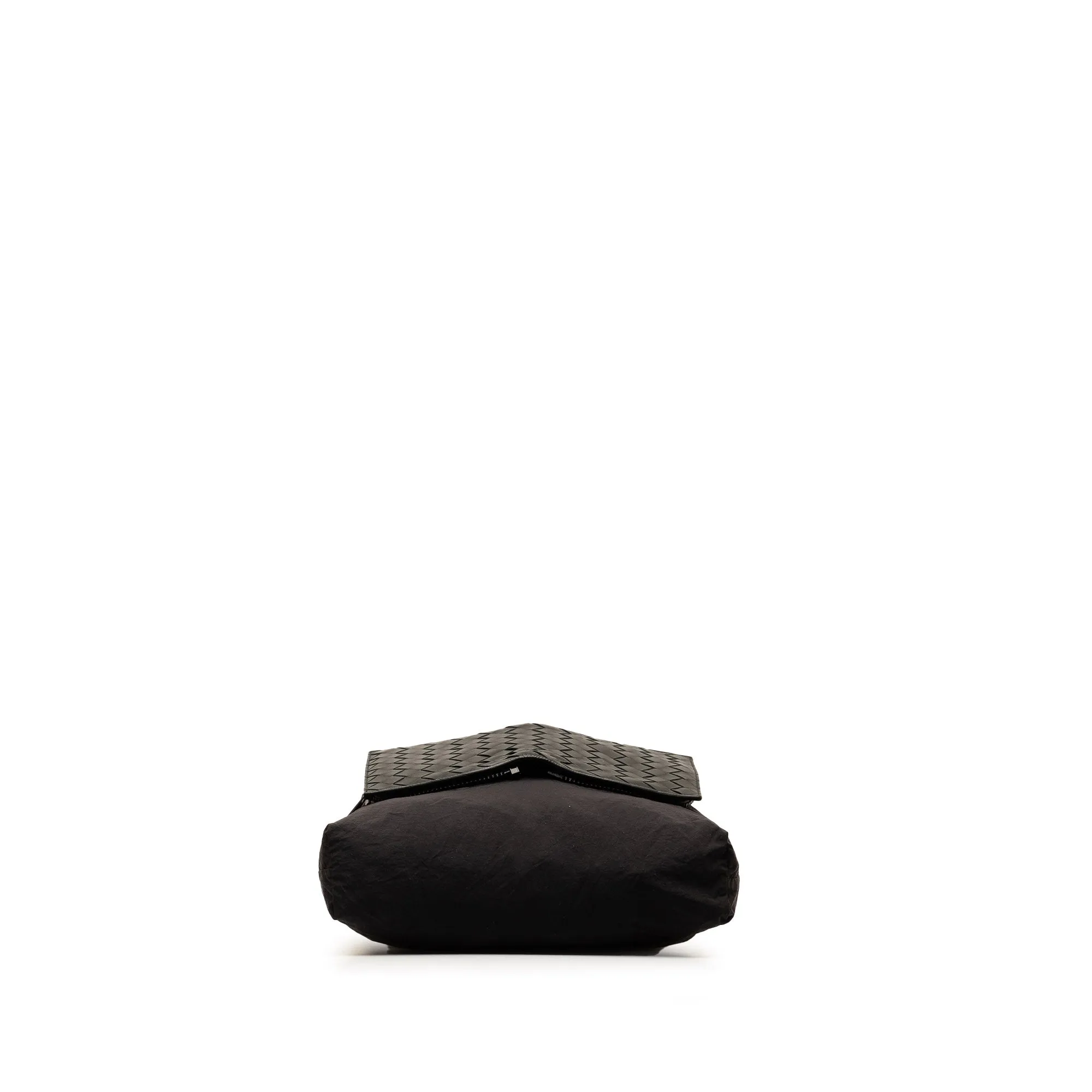 Black Bottega Veneta Intrecciato and Nylon Foldable Tote