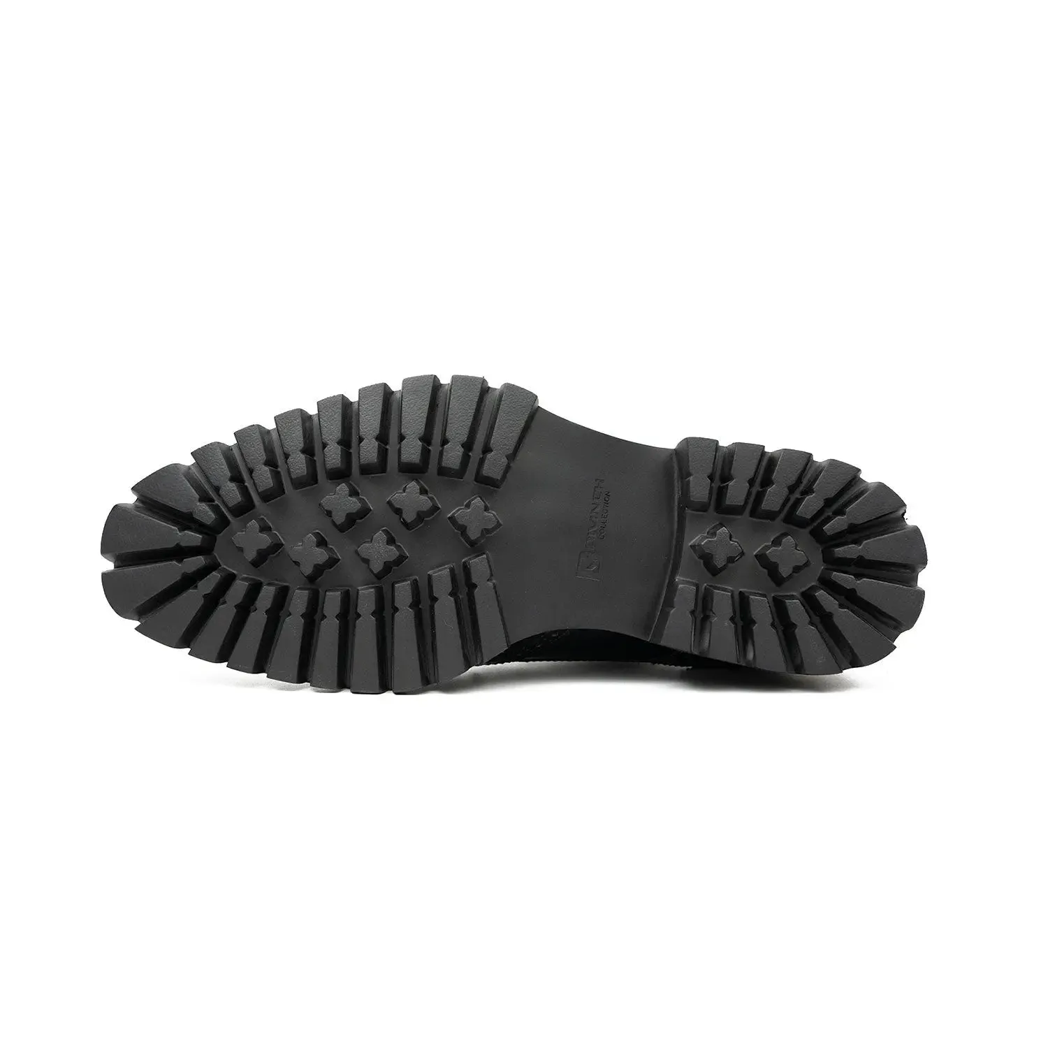 Black derby brogue shoes