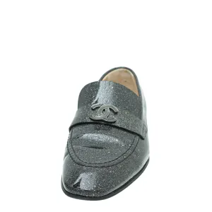 Black Great value 37.5 CC Supportive team Chanel Flat Metallic Loafer