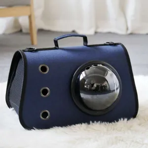 Blue Oxford Style Portable Breathable Cat Briefcase