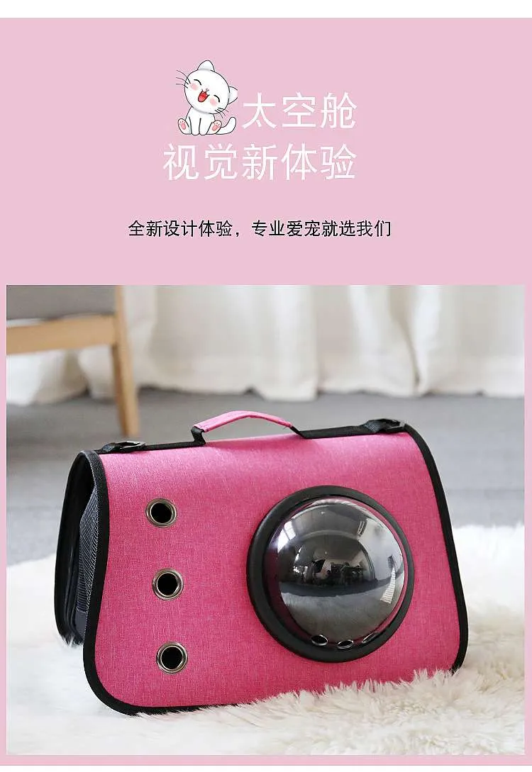 Blue Oxford Style Portable Breathable Cat Briefcase